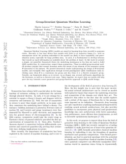 Group-Invariant Quantum Machine Learning