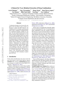 A Dataset for N-ary Relation Extraction of Drug Combinations