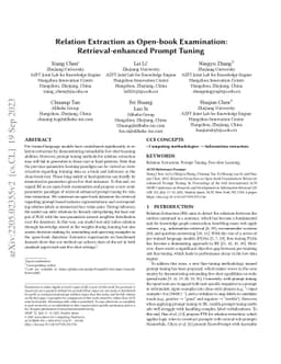 Relation Extraction as Open-book Examination: Retrieval-enhanced Prompt
  Tuning