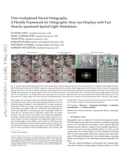 Time-multiplexed Neural Holography: A flexible framework for holographic
  near-eye displays with fast heavily-quantized spatial light modulators