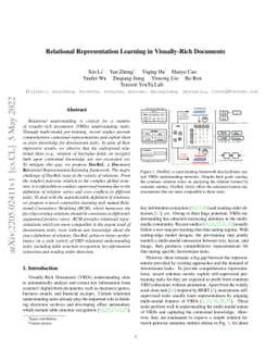 Relational Representation Learning in Visually-Rich Documents