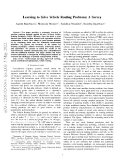 Learning to Solve Vehicle Routing Problems: A Survey
