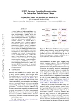 BORT: Back and Denoising Reconstruction for End-to-End Task-Oriented
  Dialog
