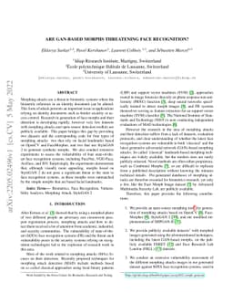 Are GAN-based Morphs Threatening Face Recognition?