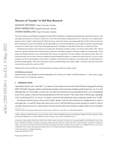 Theories of "Gender" in NLP Bias Research