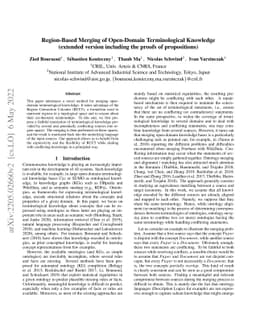 Region-Based Merging of Open-Domain Terminological Knowledge