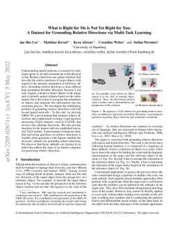 What is Right for Me is Not Yet Right for You: A Dataset for Grounding
  Relative Directions via Multi-Task Learning
