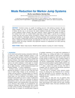 Mode Reduction for Markov Jump Systems