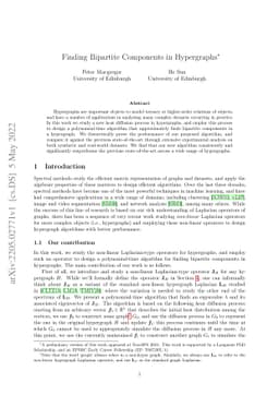 Finding Bipartite Components in Hypergraphs