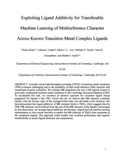 Exploiting Ligand Additivity for Transferable Machine Learning of
  Multireference Character Across Known Transition Metal Complex Ligands