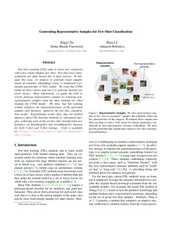 Generating Representative Samples for Few-Shot Classification