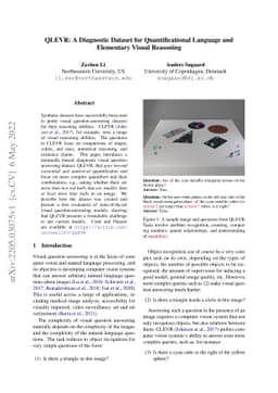 QLEVR: A Diagnostic Dataset for Quantificational Language and Elementary
  Visual Reasoning