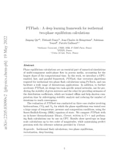PTFlash : A deep learning framework for isothermal two-phase equilibrium
  calculations