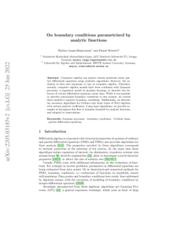 On boundary conditions parametrized by analytic functions