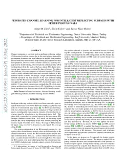 Federated Channel Learning for Intelligent Reflecting Surfaces With
  Fewer Pilot Signals