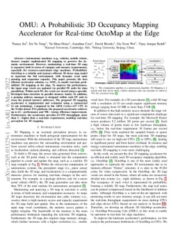 OMU: A Probabilistic 3D Occupancy Mapping Accelerator for Real-time
  OctoMap at the Edge