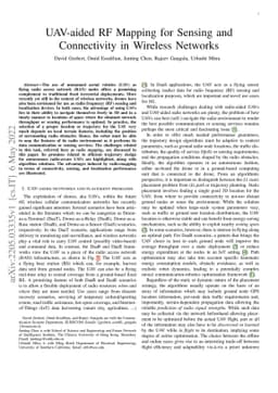 UAV-aided RF Mapping for Sensing and Connectivity in Wireless Networks