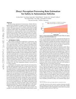 Zhuyi: Perception Processing Rate Estimation for Safety in Autonomous
  Vehicles