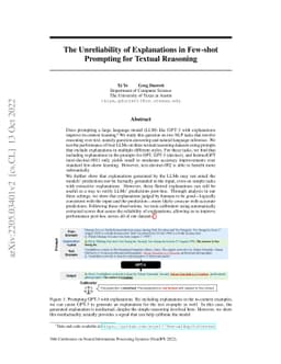 The Unreliability of Explanations in Few-shot Prompting for Textual
  Reasoning
