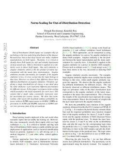 Norm-Scaling for Out-of-Distribution Detection