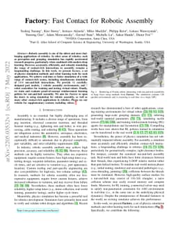 Factory: Fast Contact for Robotic Assembly