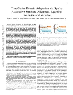 Time-Series Domain Adaptation via Sparse Associative Structure
  Alignment: Learning Invariance and Variance