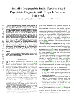 BrainIB: Interpretable Brain Network-based Psychiatric Diagnosis with
  Graph Information Bottleneck