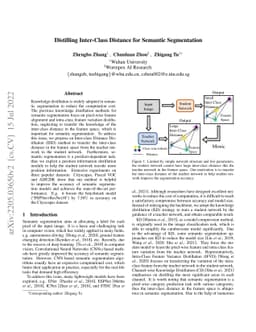 Distilling Inter-Class Distance for Semantic Segmentation