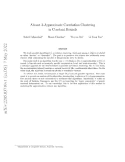 Almost 3-Approximate Correlation Clustering in Constant Rounds