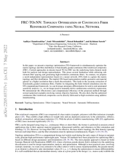 FRC-TOuNN: Topology Optimization of Continuous Fiber Reinforced
  Composites using Neural Network