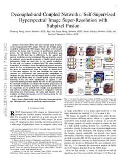 Decoupled-and-Coupled Networks: Self-Supervised Hyperspectral Image
  Super-Resolution with Subpixel Fusion