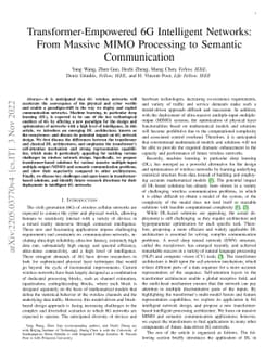 Transformer-Empowered 6G Intelligent Networks: From Massive MIMO
  Processing to Semantic Communication