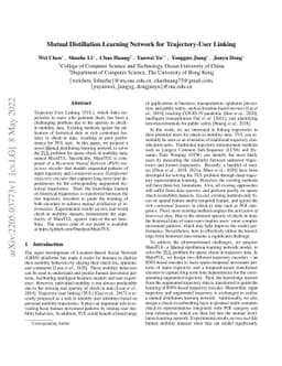 Mutual Distillation Learning Network for Trajectory-User Linking