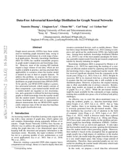 Data-Free Adversarial Knowledge Distillation for Graph Neural Networks