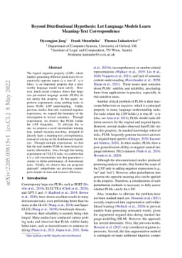 Beyond Distributional Hypothesis: Let Language Models Learn Meaning-Text
  Correspondence