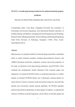 FP-GNN: a versatile deep learning architecture for enhanced molecular
  property prediction