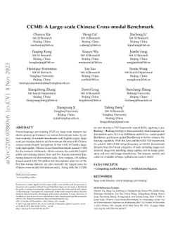 CCMB: A Large-scale Chinese Cross-modal Benchmark