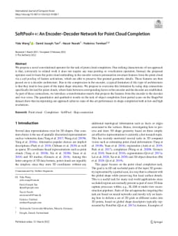 SoftPool++: An Encoder-Decoder Network for Point Cloud Completion
