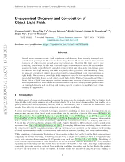 Unsupervised Discovery and Composition of Object Light Fields