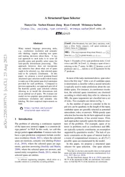 A Structured Span Selector