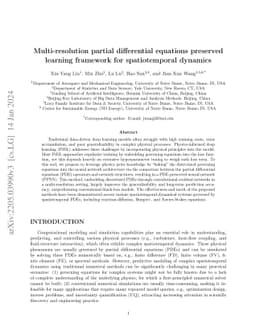 Multi-resolution partial differential equations preserved learning
  framework for spatiotemporal dynamics