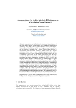 Augmentations: An Insight into their Effectiveness on Convolution Neural
  Networks