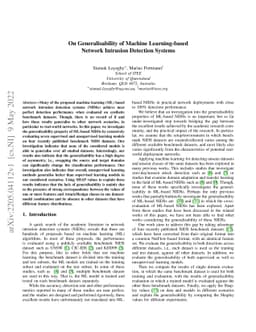 On Generalisability of Machine Learning-based Network Intrusion
  Detection Systems
