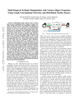 Multi-Fingered In-Hand Manipulation with Various Object Properties Using
  Graph Convolutional Networks and Distributed Tactile Sensors