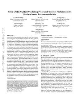 Price DOES Matter! Modeling Price and Interest Preferences in
  Session-based Recommendation