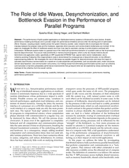 The Role of Idle Waves, Desynchronization, and Bottleneck Evasion in the
  Performance of Parallel Programs