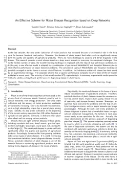 An Effective Scheme for Maize Disease Recognition based on Deep Networks