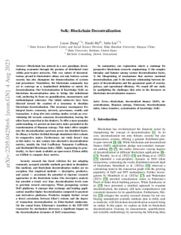 SoK: Blockchain Decentralization