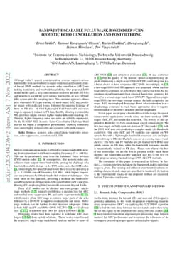 Bandwidth-Scalable Fully Mask-Based Deep FCRN Acoustic Echo Cancellation
  and Postfiltering