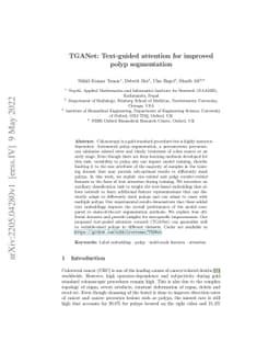 TGANet: Text-guided attention for improved polyp segmentation